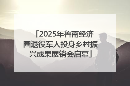2025年鲁南经济圈退役军人投身乡村振兴成果展销会启幕