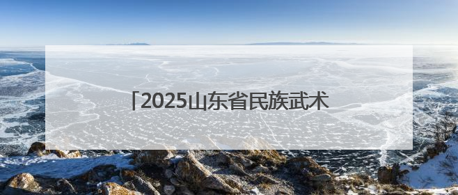 2025山东省民族武术邀请赛举办 冠县查拳代表团勇夺三金二银一铜