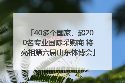 40多个国家、超200名专业国际采购商 将亮相第六届山东体博会