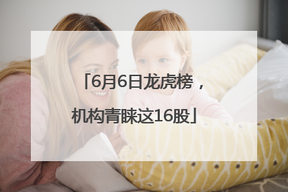 6月6日龙虎榜，机构青睐这16股
