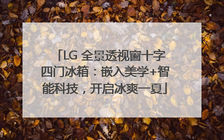 LG 全景透视窗十字四门冰箱：嵌入美学+智能科技，开启冰爽一夏